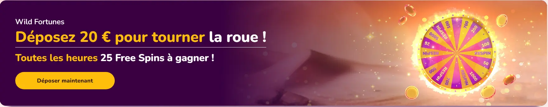 Wild Fortunes Free Spins à gagner au Wild Sultan Casino