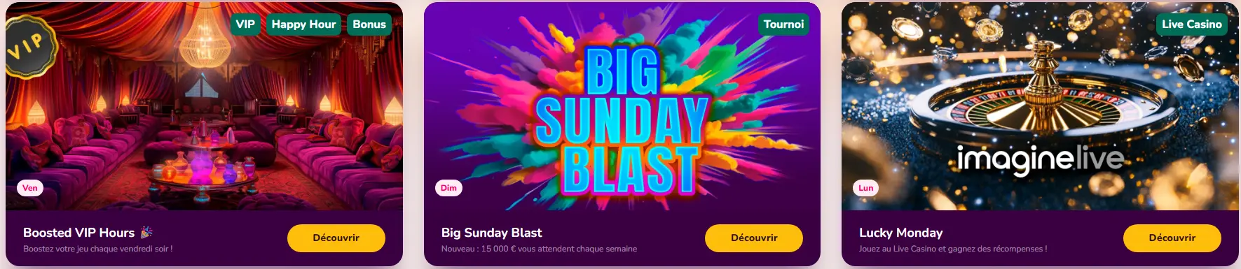 grande explosion du dimanche au Wild Sultan Casino